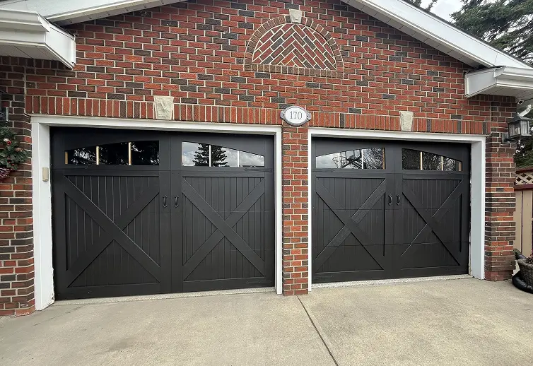Freshly painted exterior front door completed by Calgary painting contractors