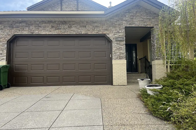 Complete exterior house painting project in Christie Estates, Calgary, showcasing expert craftsmanship and attention to detail