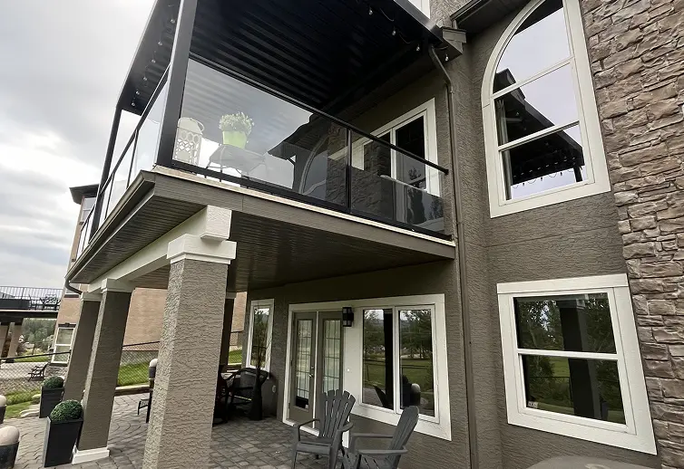 Freshly painted stucco exterior wall with smooth, clean, and modern finish on house exterior