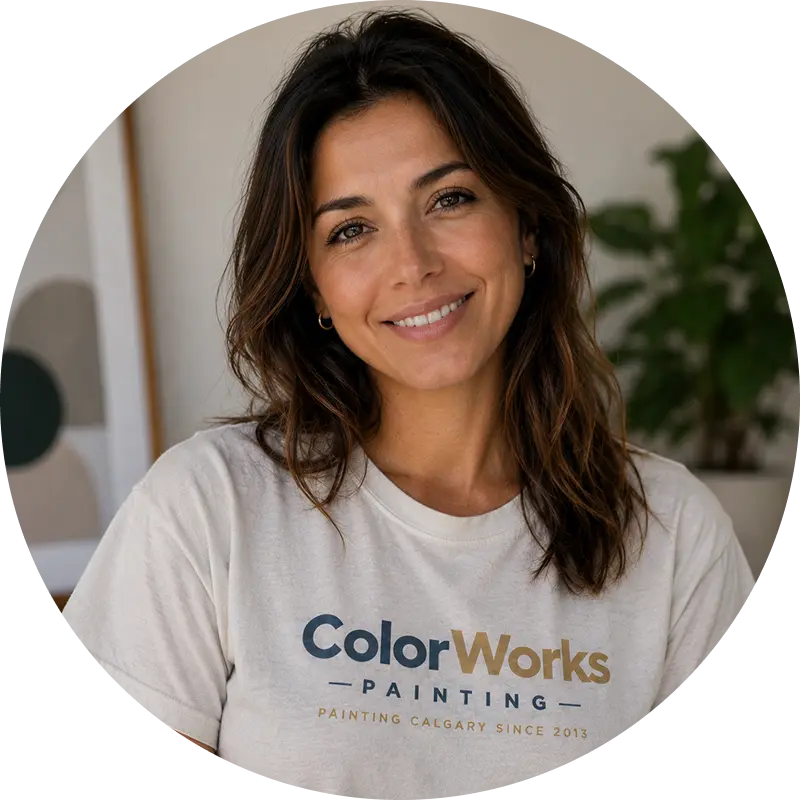 Experienced residential painter from ColorWorks Painting team in Calgary